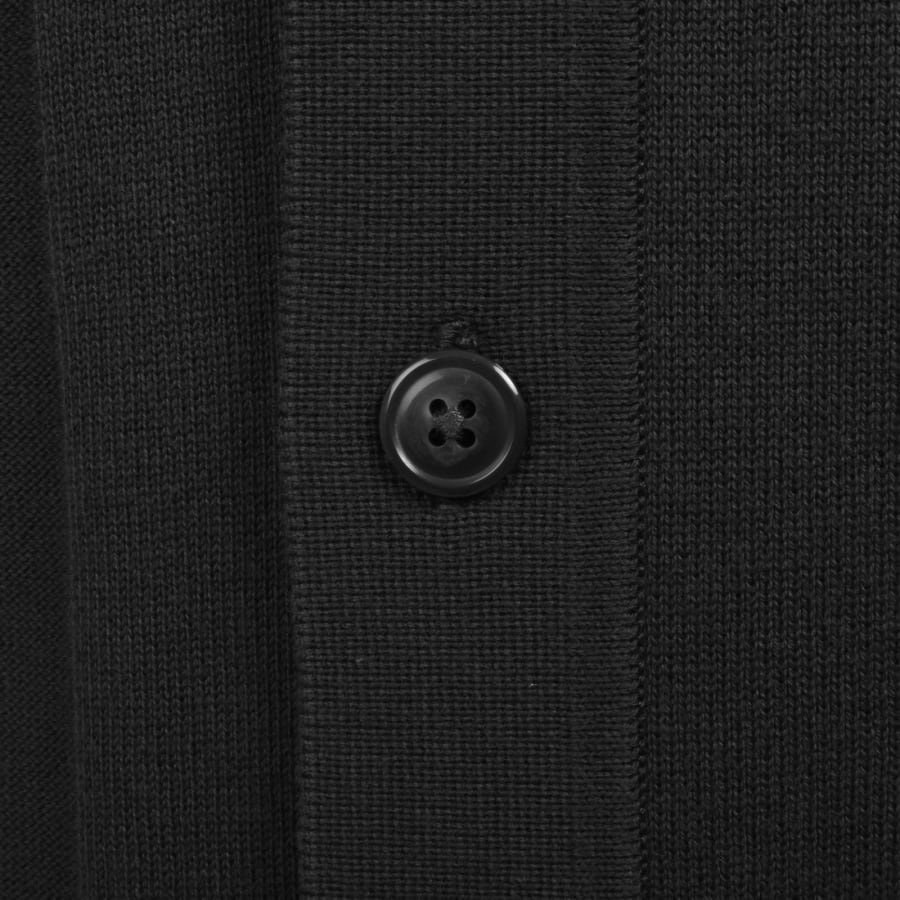 Image number 4 for Fred Perry Vertical Stripe Knit Polo Shirt Grey