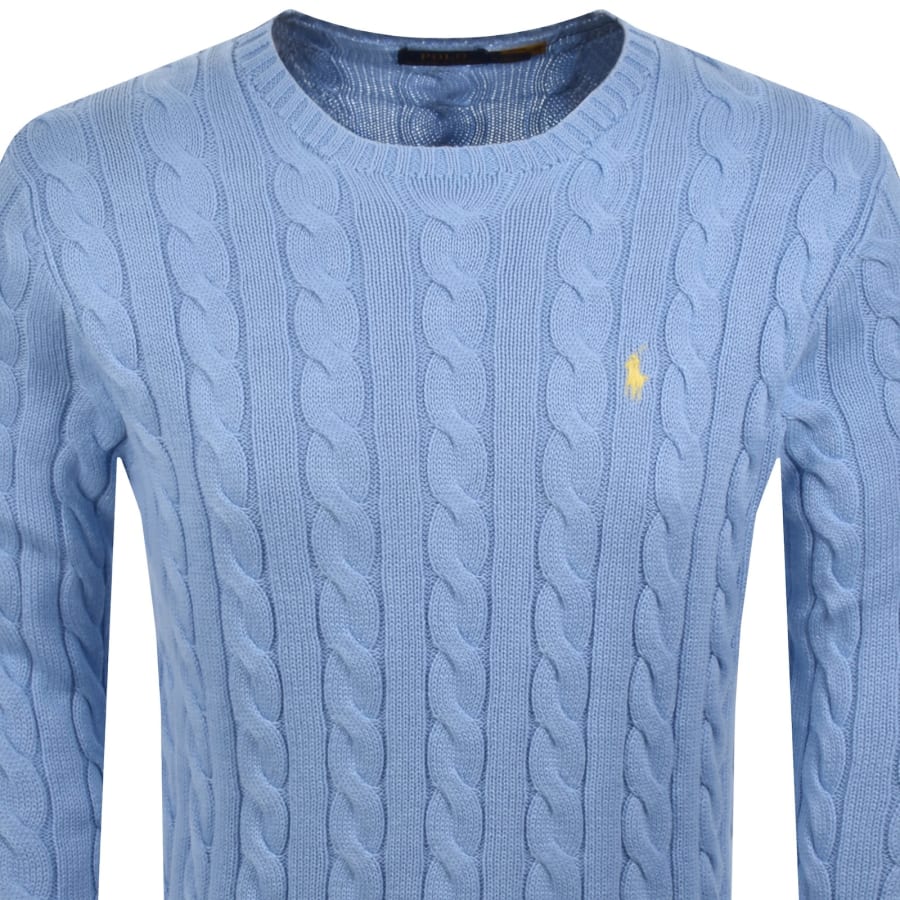 Image number 2 for Ralph Lauren Driver Crew Neck Knit Jumper Blue