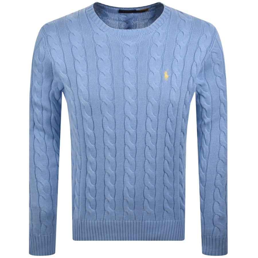 Image number 1 for Ralph Lauren Driver Crew Neck Knit Jumper Blue
