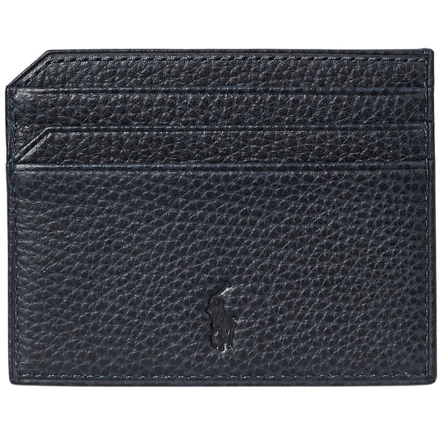 Image number 2 for Ralph Lauren Leather Card Holder Navy