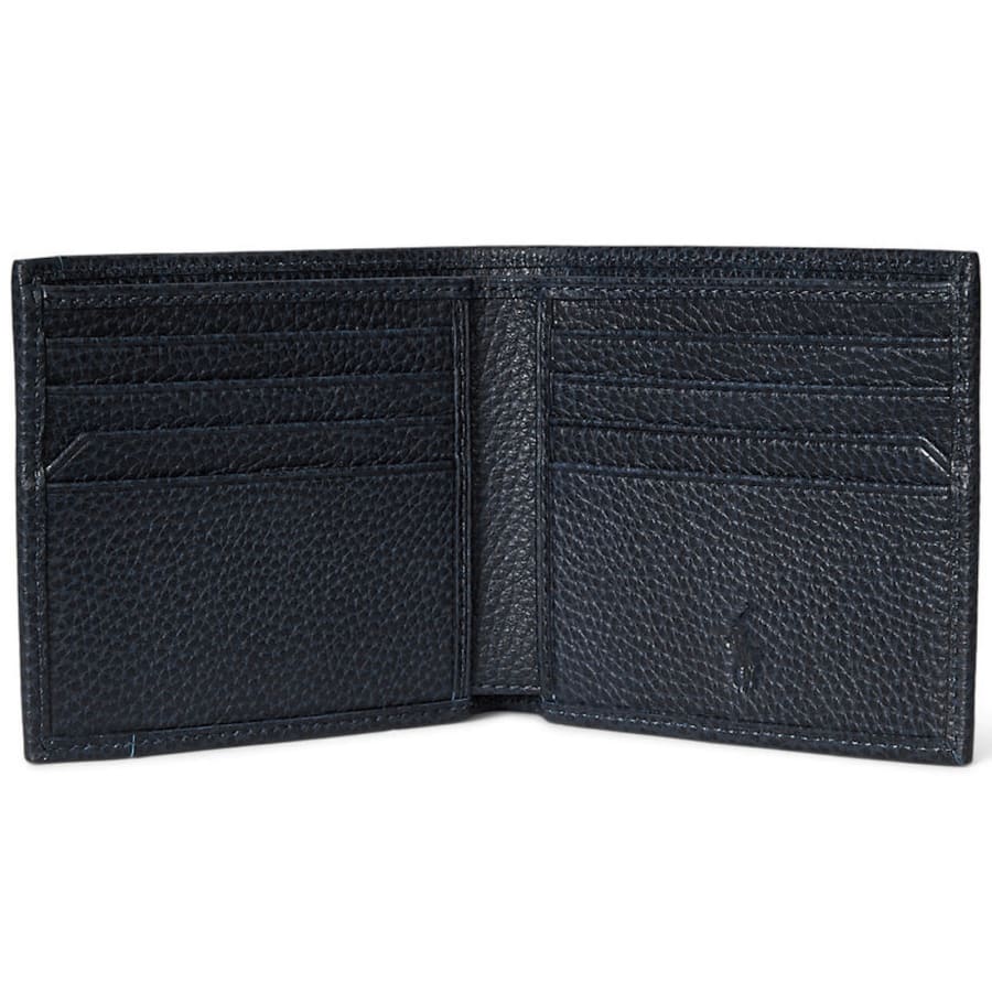 Image number 2 for Ralph Lauren Billfold Leather Wallet Navy
