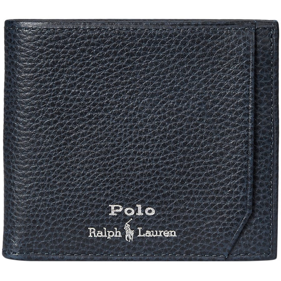 Image number 1 for Ralph Lauren Billfold Leather Wallet Navy