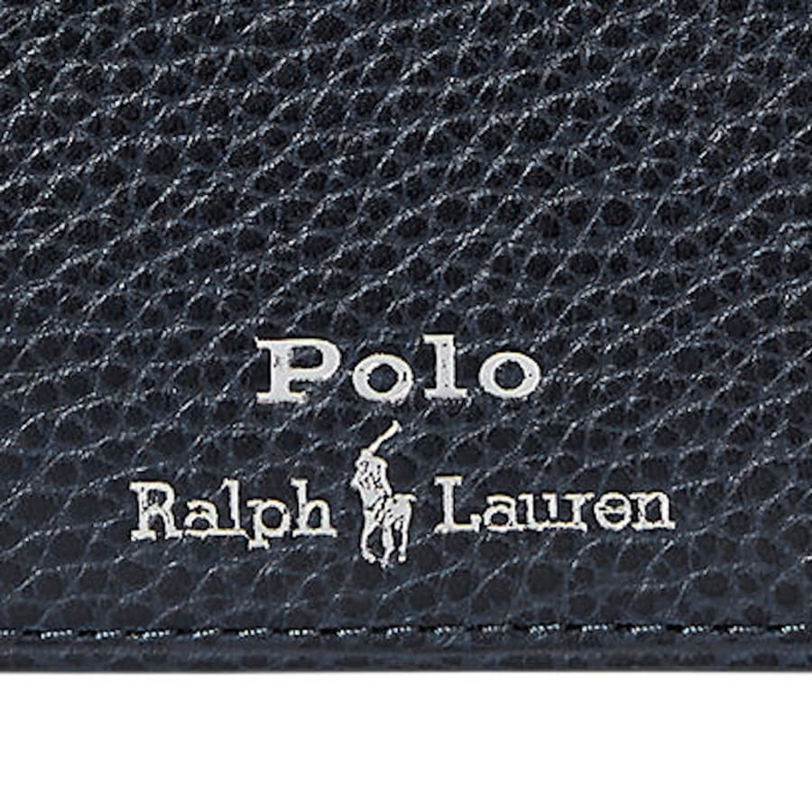 Image number 4 for Ralph Lauren Billfold Coin Leather Wallet Navy