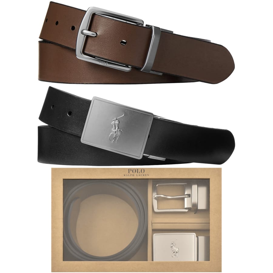 Image number 1 for Ralph Lauren Gift Belt Set Black