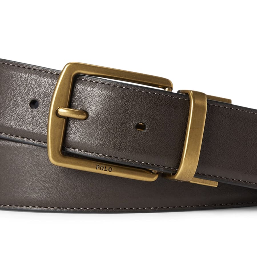 Image number 5 for Ralph Lauren Belt And Card Holder Gift Set Brown