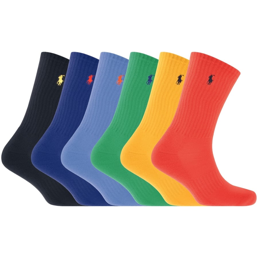 Image number 1 for Ralph Lauren 6 Pack Crew Socks