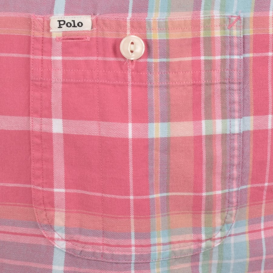 Image number 3 for Ralph Lauren Long Sleeve Check Shirt Pink