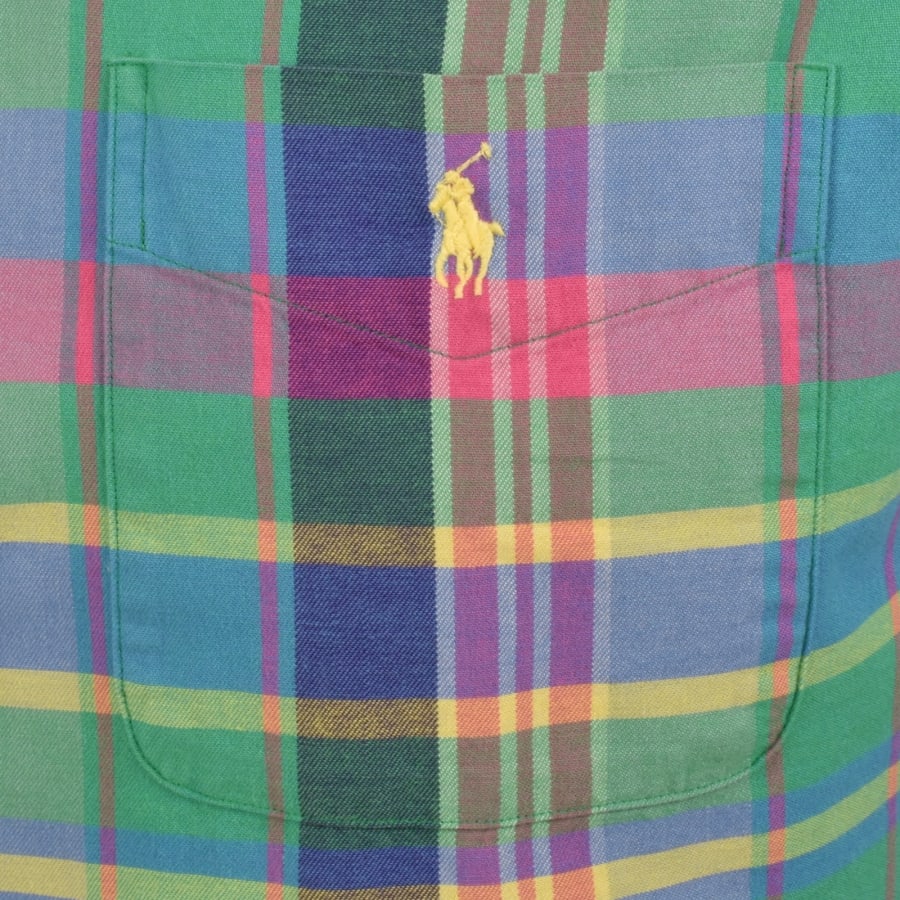 Image number 3 for Ralph Lauren Long Sleeve Check Shirt Green