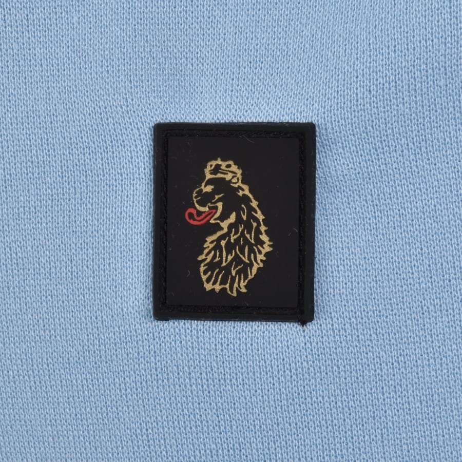 Image number 3 for Luke 1977 Turret Zip Polo T Shirt Sky Blue