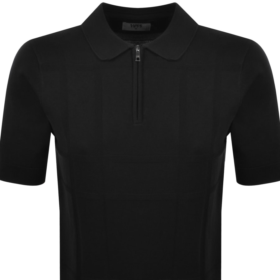 Image number 2 for Luke 1977 Elgin Knit Check Polo Black