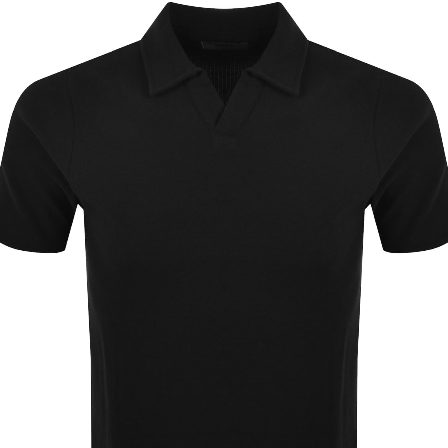 Image number 2 for Luke 1977 Masaya Knit Polo T Shirt Black
