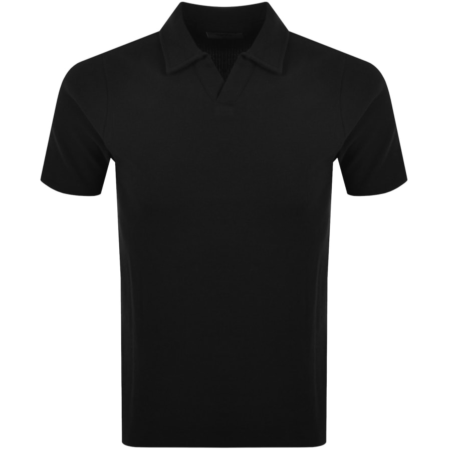Image number 1 for Luke 1977 Masaya Knit Polo T Shirt Black
