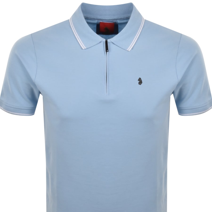 Image number 2 for Luke 1977 Texas Tipped Polo T Shirt Blue