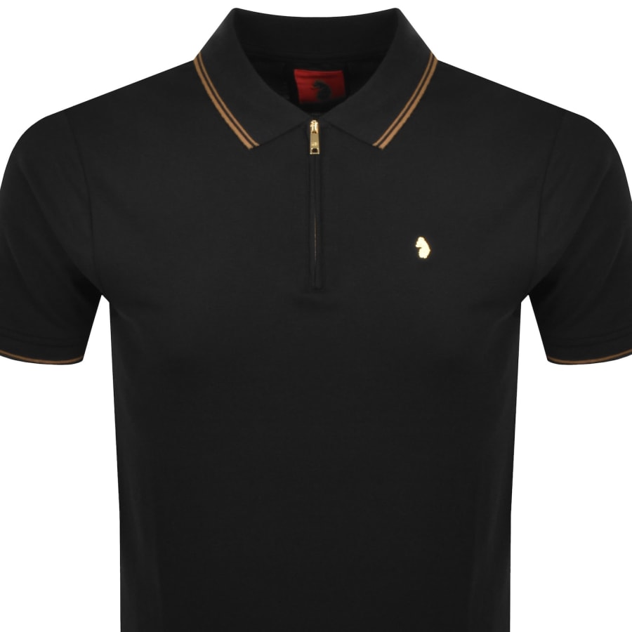 Image number 2 for Luke 1977 Texas Tipped Polo T Shirt Black