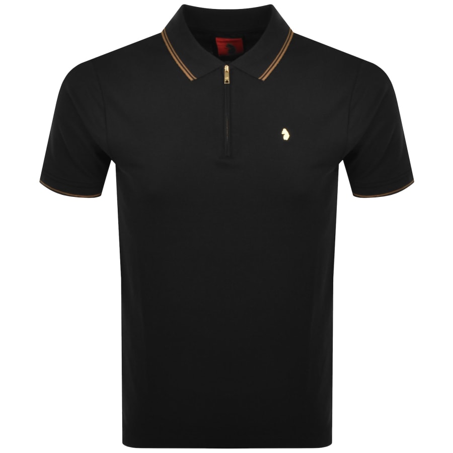 Image number 1 for Luke 1977 Texas Tipped Polo T Shirt Black