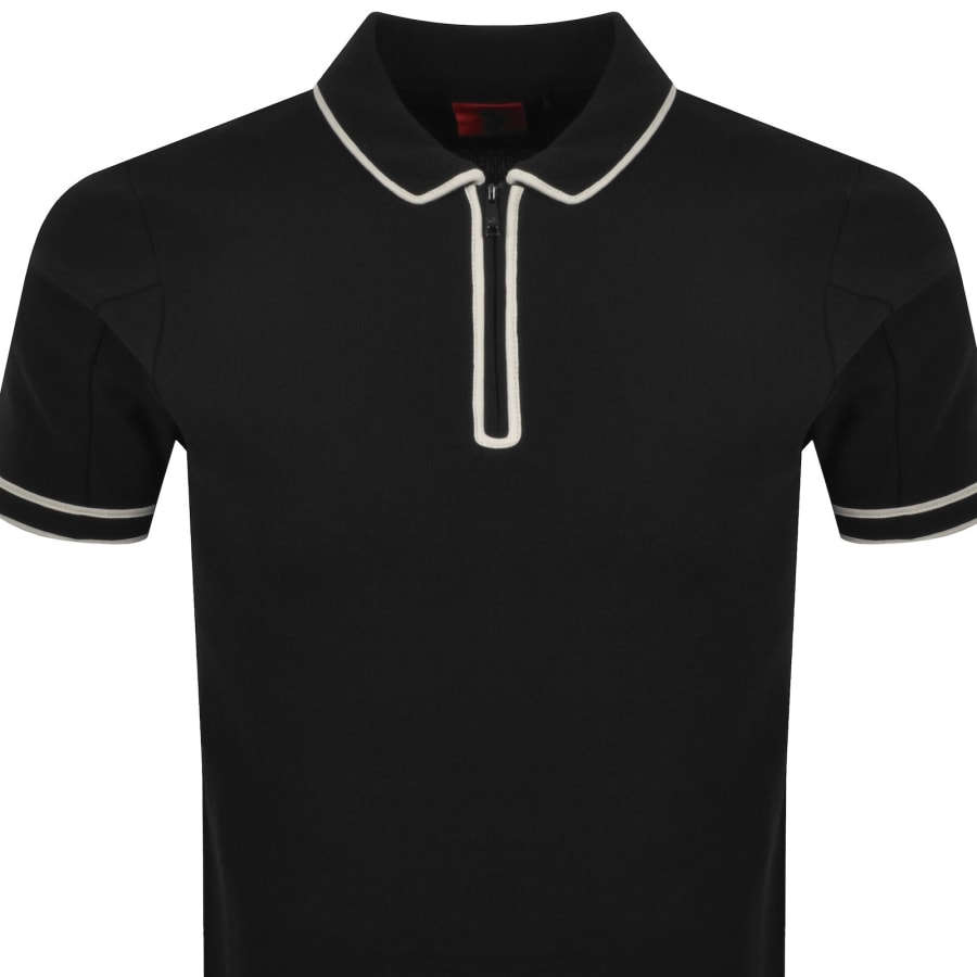 Image number 2 for Luke 1977 Vesuvius Waffle Polo T Shirt Black