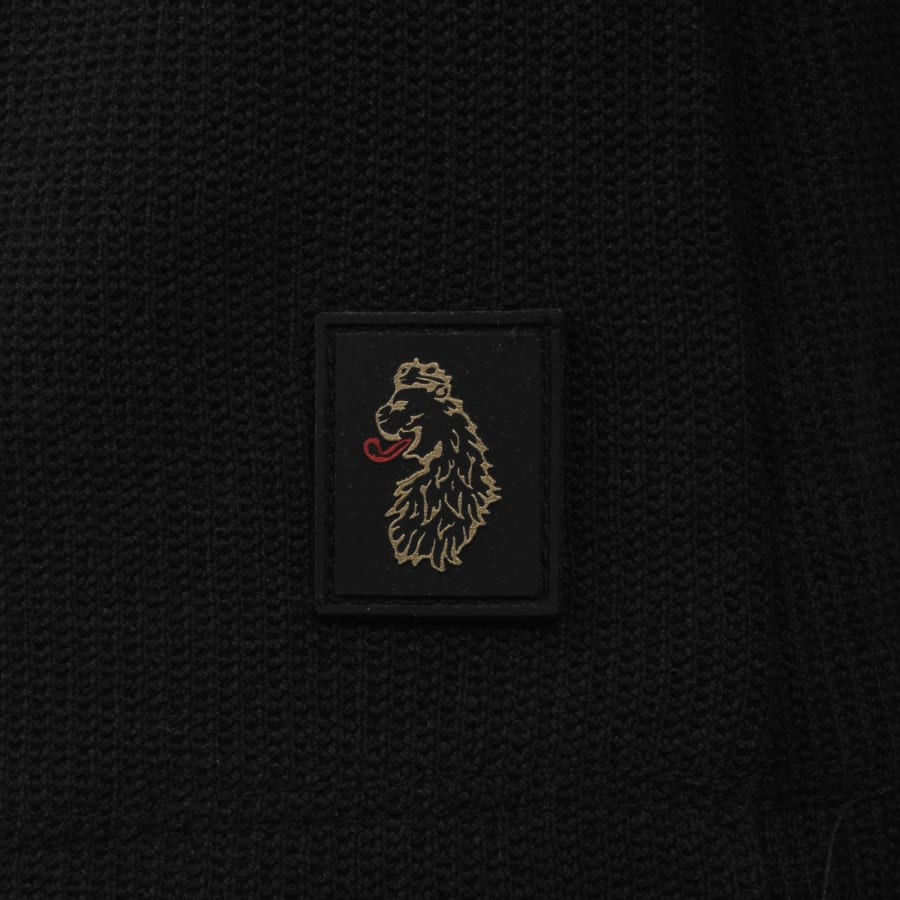 Image number 3 for Luke 1977 Vesuvius Waffle Polo T Shirt Black