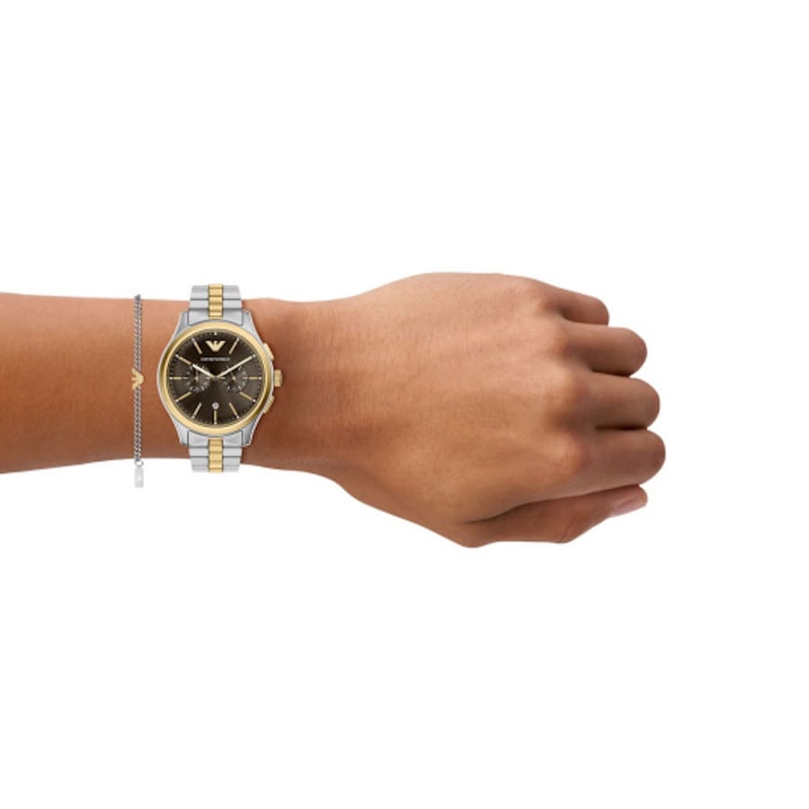 Image number 4 for Emporio Armani Watch And Bracelet Set Gold