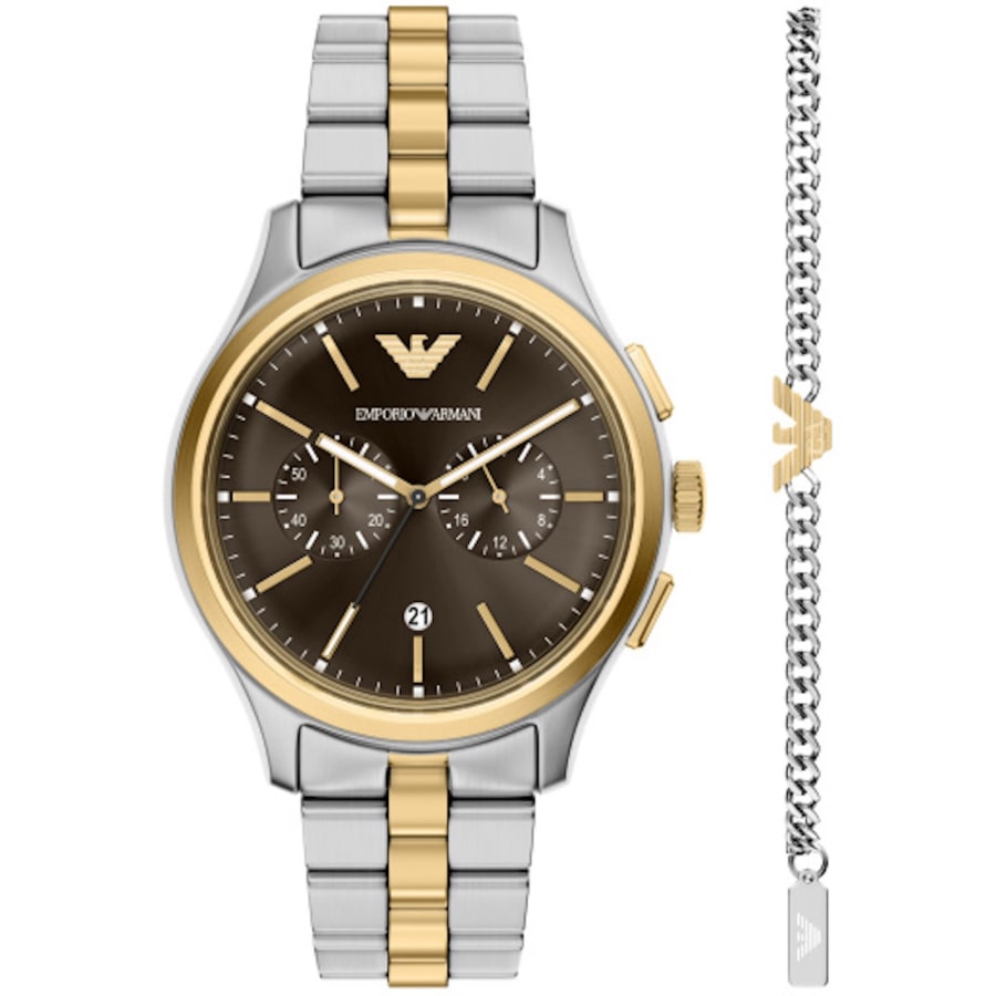 Image number 1 for Emporio Armani Watch And Bracelet Set Silver