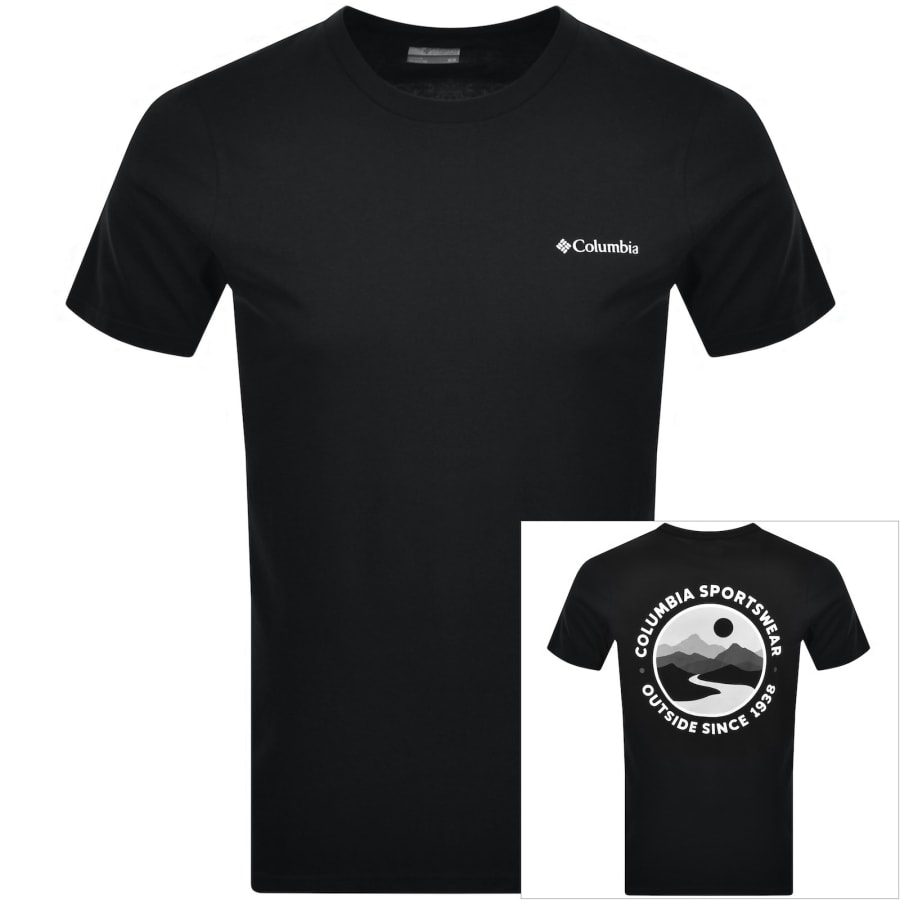 Image number 1 for Columbia Outdoor Back Graphic T Shirt Black