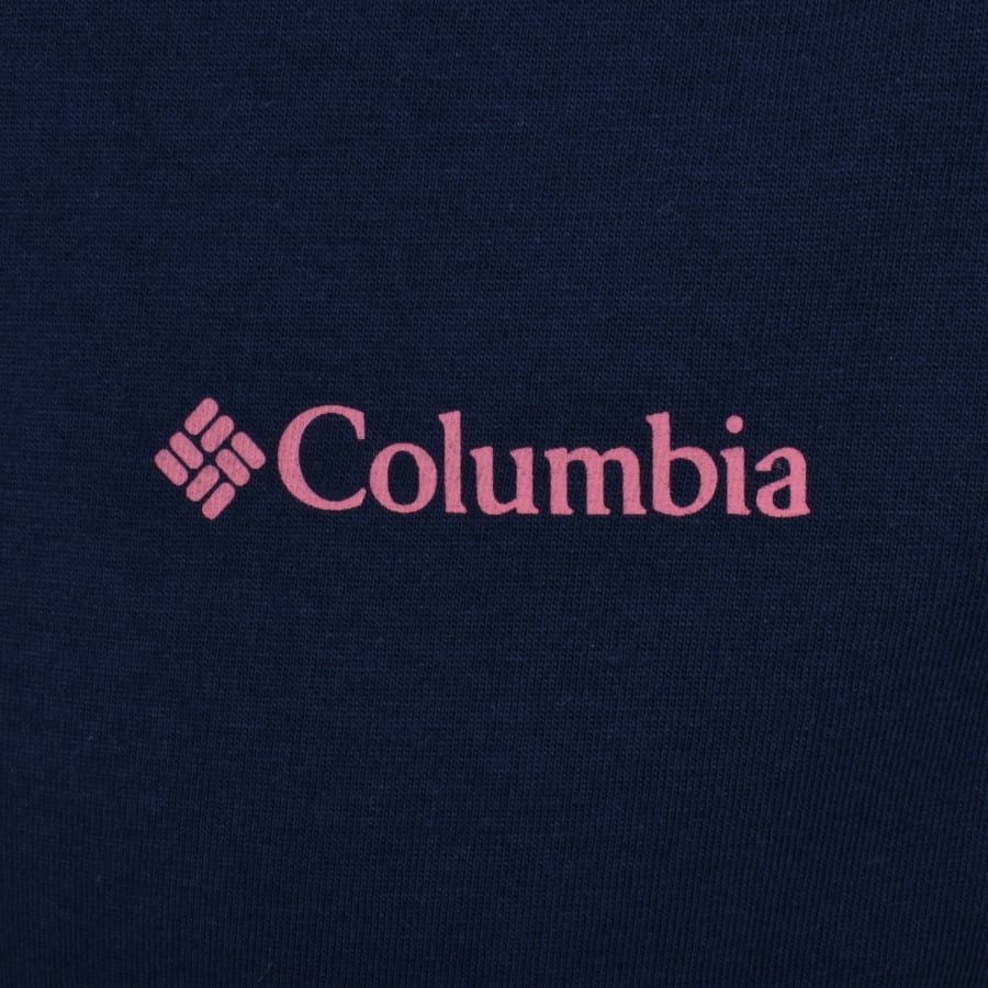 Image number 4 for Columbia Outdoor Back Graphic T Shirt Navy