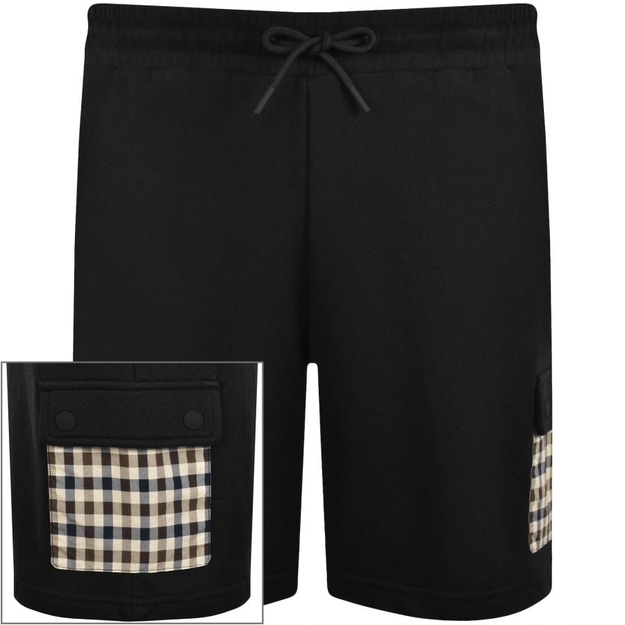 Image number 1 for Aquascutum Lamina Pocket Shorts Black