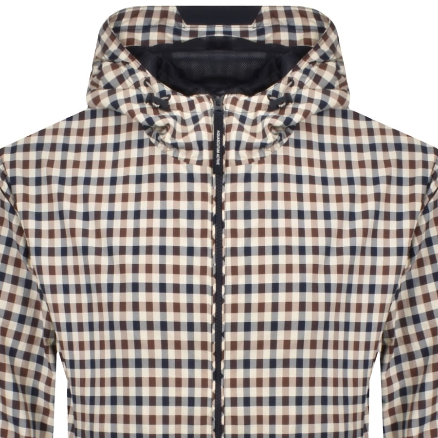 Image number 2 for Aquascutum Lamina Hooded Jacket Navy