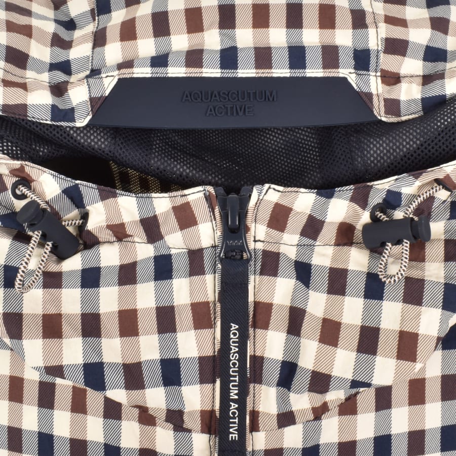 Image number 4 for Aquascutum Lamina Hooded Jacket Navy