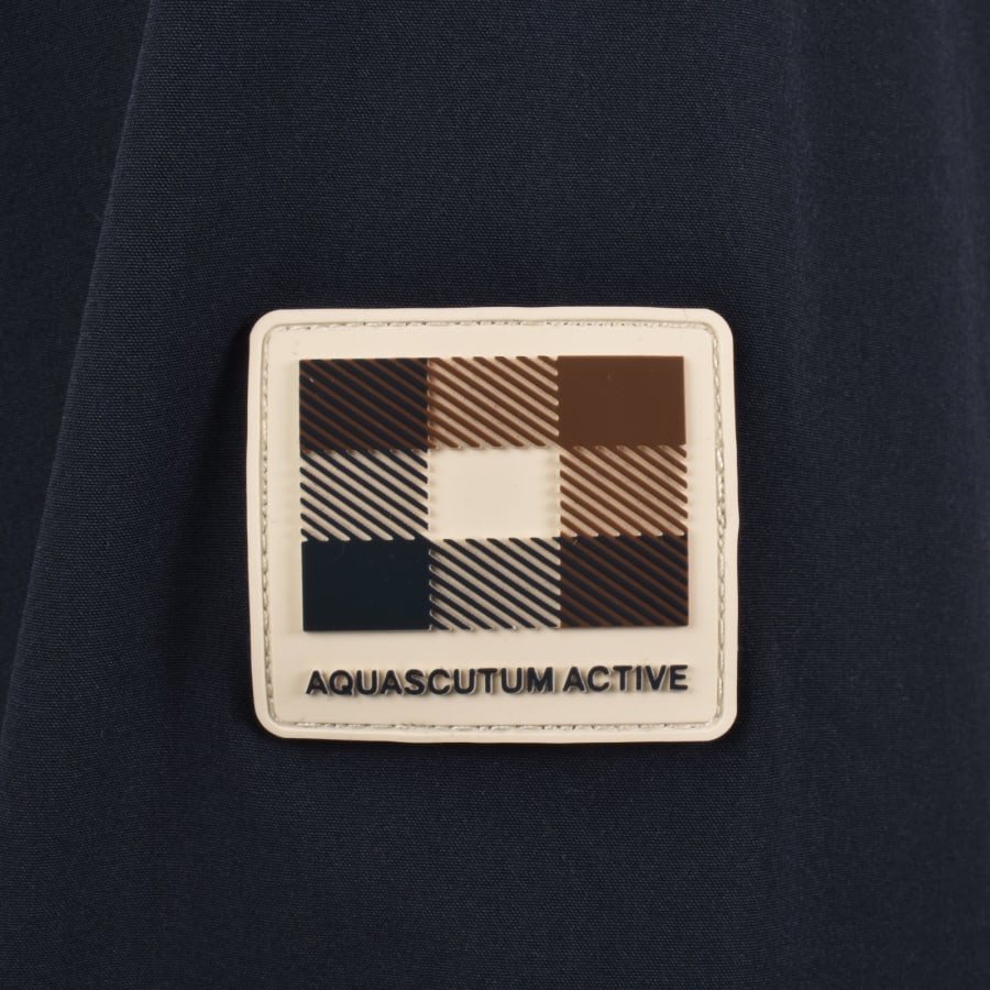 Image number 3 for Aquascutum Shell Hooded Jacket Navy