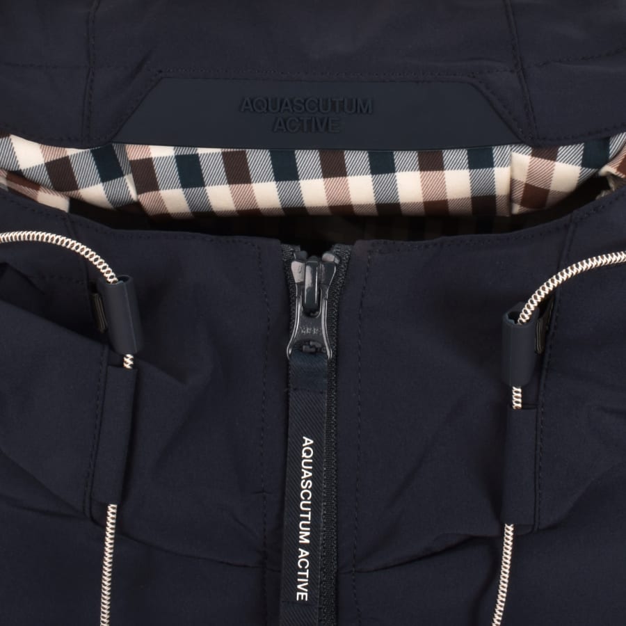 Image number 5 for Aquascutum Shell Hooded Jacket Navy