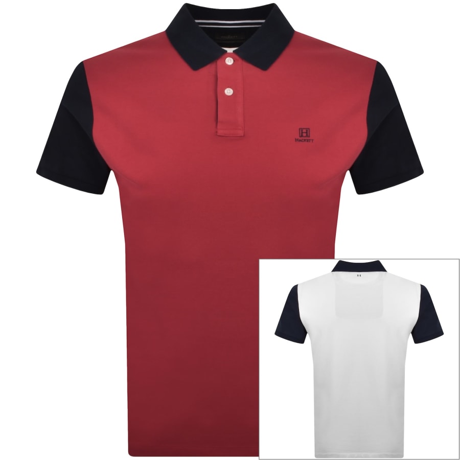 Image number 1 for Hackett Heritage Multi Polo T Shirt Red