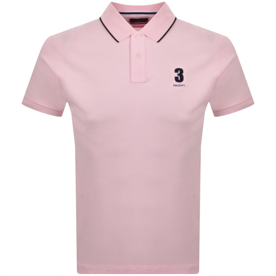 Image number 1 for Hackett Heritage Polo T Shirt Pink