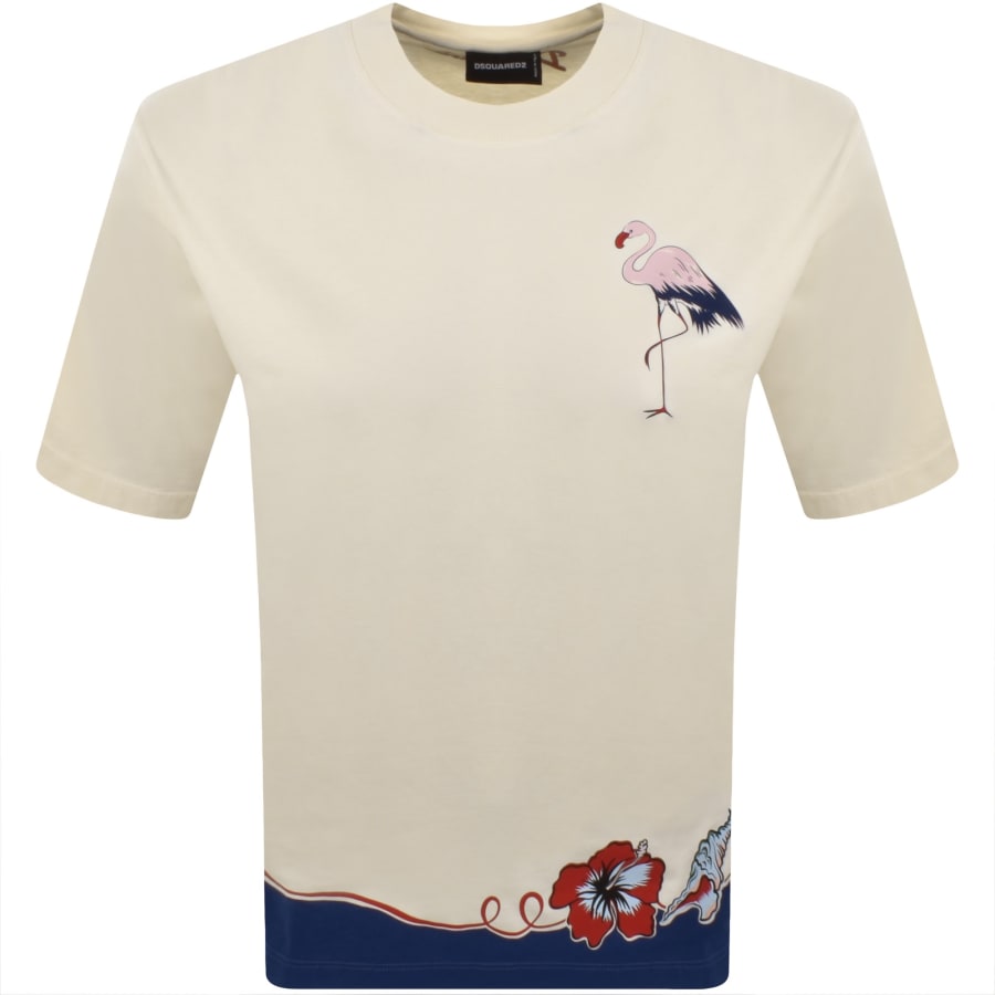 Image number 2 for DSQUARED2 Loose Fit T Shirt Cream