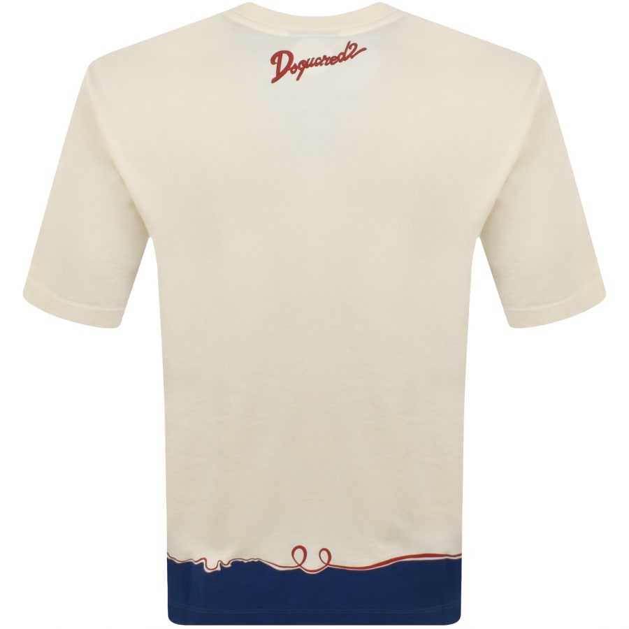 Image number 5 for DSQUARED2 Loose Fit T Shirt Cream
