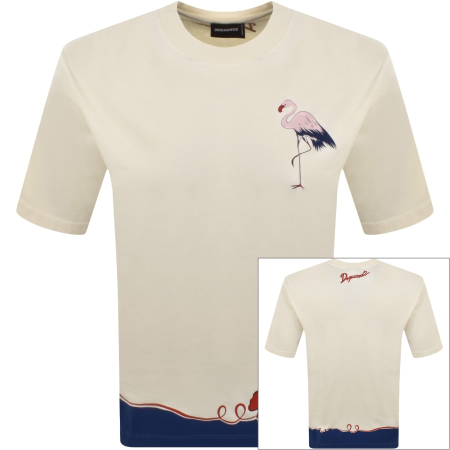 Image number 1 for DSQUARED2 Loose Fit T Shirt Cream