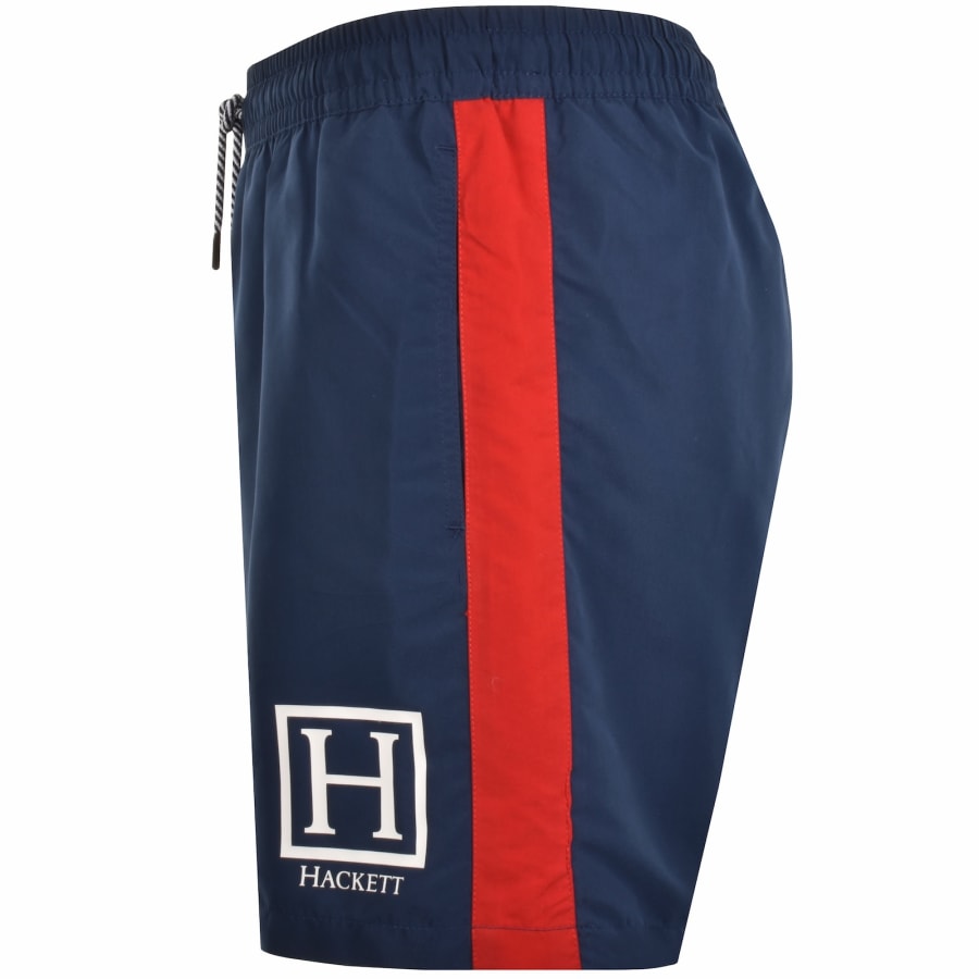 Image number 4 for Hackett Stripes Swim Shorts Blue