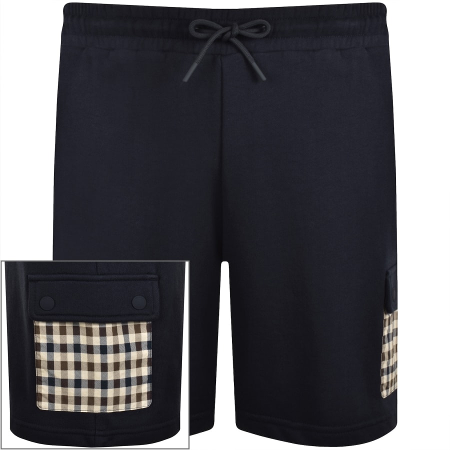 Image number 1 for Aquascutum Lamina Pocket Shorts Navy