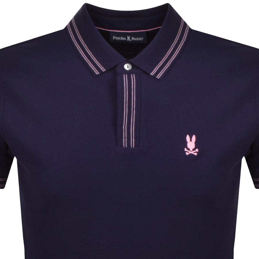 Image number 2 for Psycho Bunny Dax Pique Polo T Shirt Navy
