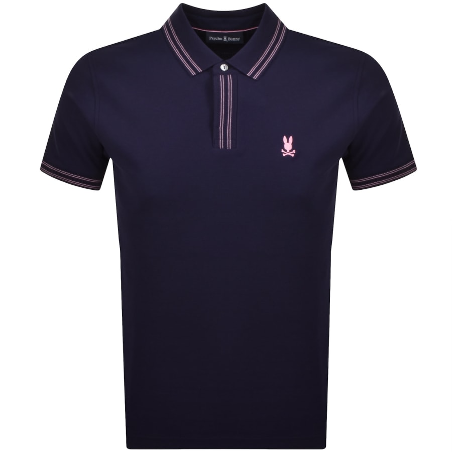 Image number 1 for Psycho Bunny Dax Pique Polo T Shirt Navy