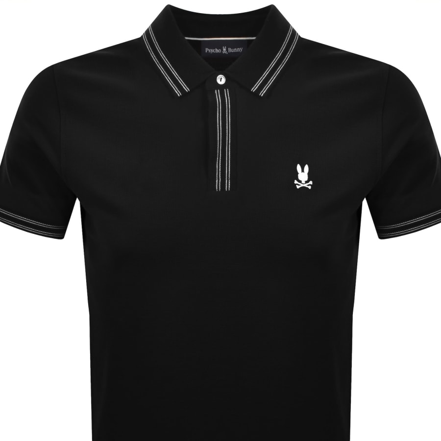 Image number 2 for Psycho Bunny Dax Pique Polo T Shirt Black
