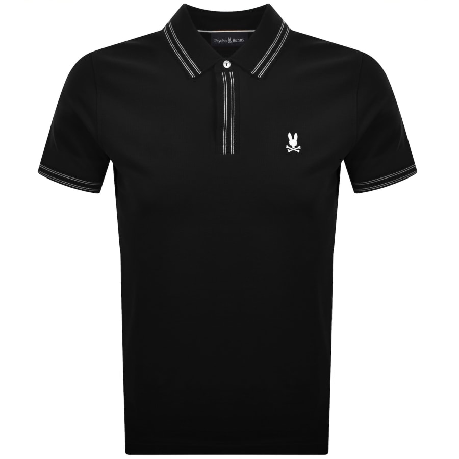 Image number 1 for Psycho Bunny Dax Pique Polo T Shirt Black