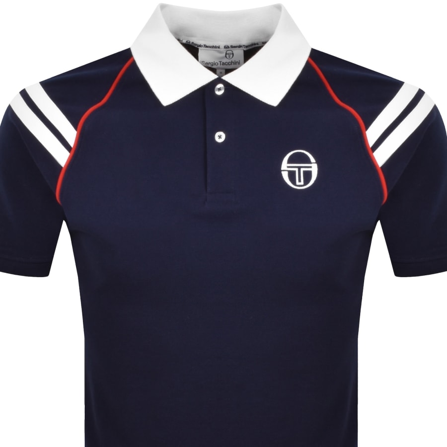 Image number 2 for Sergio Tacchini Cortona Polo T Shirt Navy