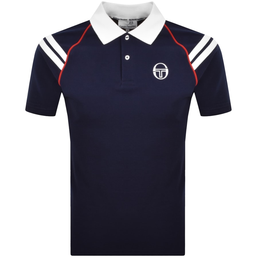 Image number 1 for Sergio Tacchini Cortona Polo T Shirt Navy
