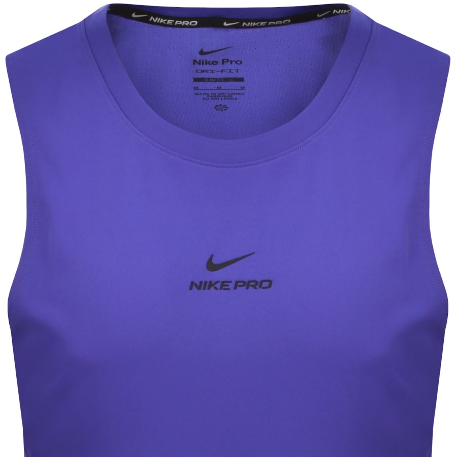 Image number 2 for Nike Pro Dri Fit Logo Vest Purple