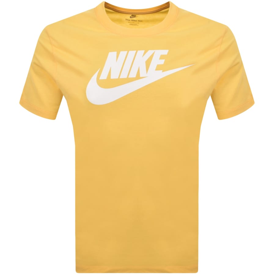 Image number 1 for Nike Icon Futura T Shirt Yellow