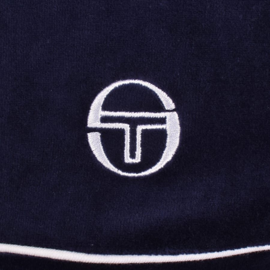 Image number 3 for Sergio Tacchini Cardona Velour Polo Navy