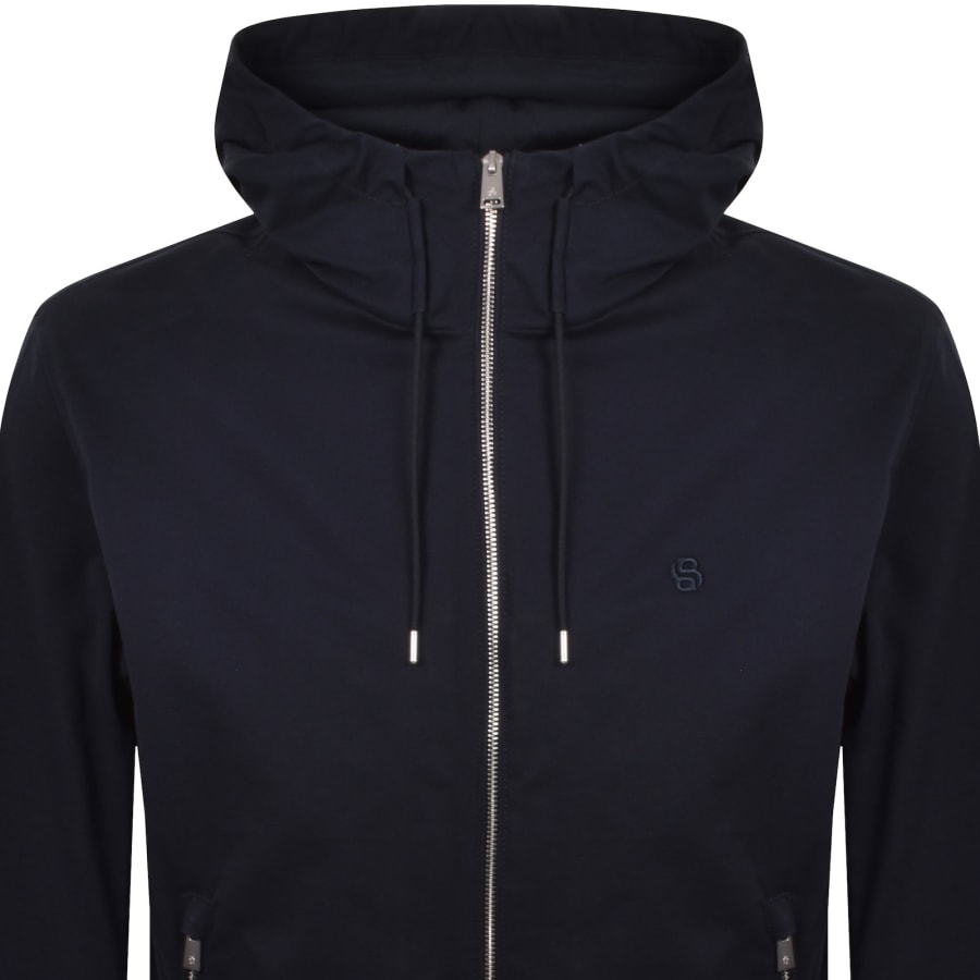 Image number 2 for BOSS Hooded Jacket Navy