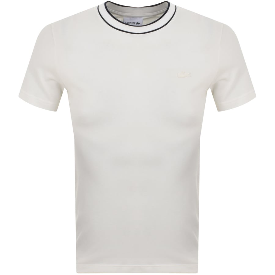 Image number 1 for Lacoste Crew Neck Pique T Shirt White
