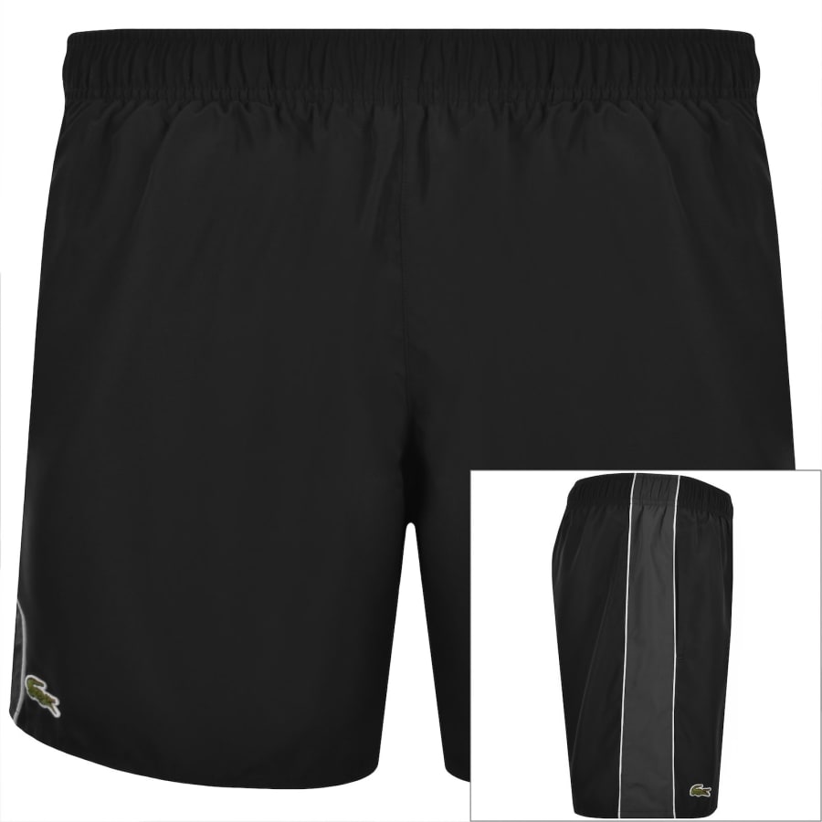 Image number 1 for Lacoste Colour Block Swim Shorts Black