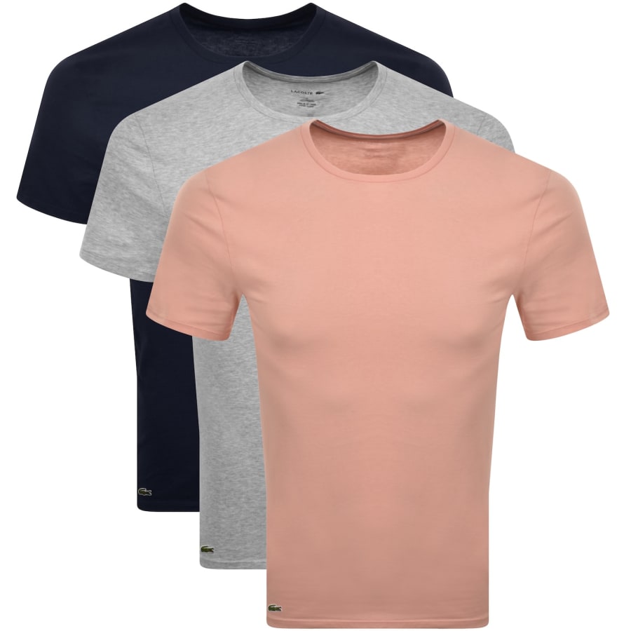 Image number 1 for Lacoste Slim Fit 3 Pack T Shirts